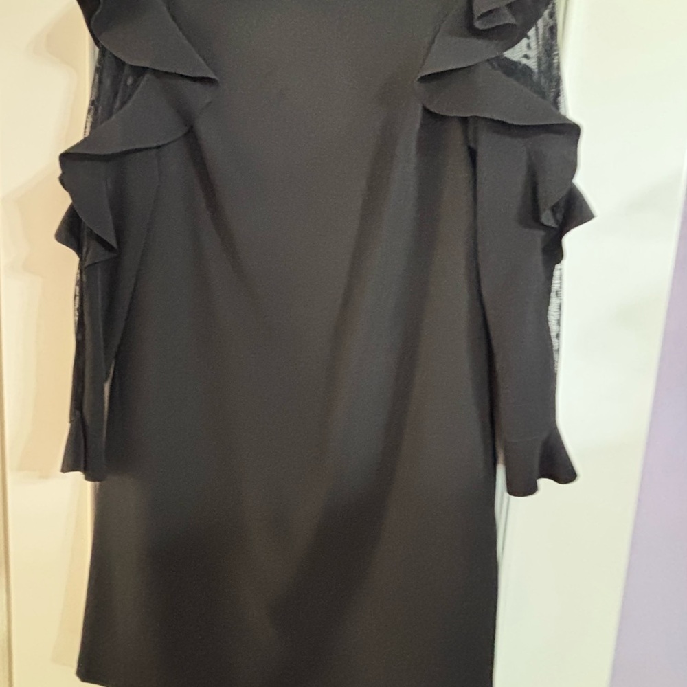 Elegant Black Ruffle Dress
